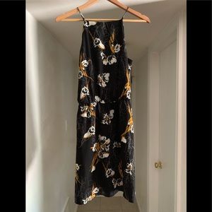 Black, floral dress